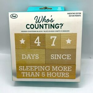 Wooden Countdown Blocks Parenting Edition NIB